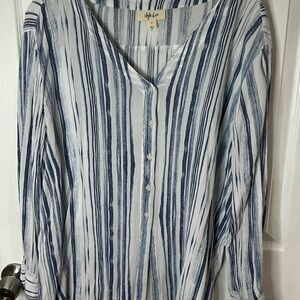 Stylish Blue Striped Women's Top